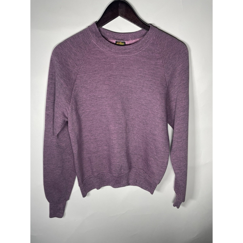 Vintage Jerzees Russell Sweatshirt Size Medium Dyed Purple 80s‎